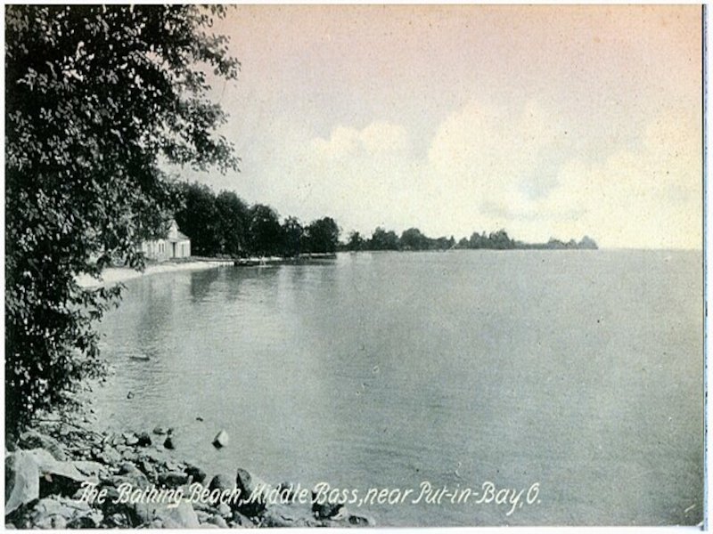 1913 Bathing Beach at Middle Bass Island