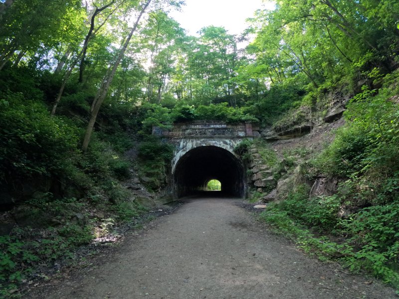 Moonville Tunnel, a ghostly portal along the Moonville Rail Trail at Zaleski, Ohio.