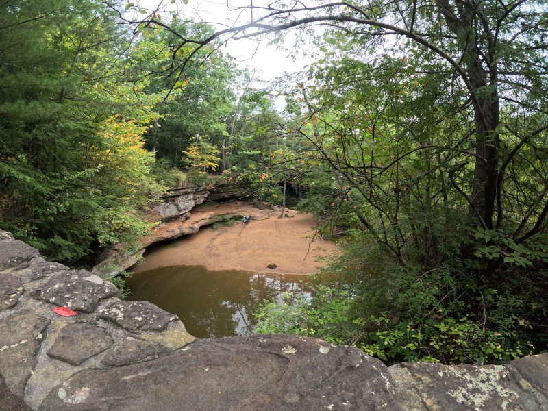 Looking down over Upper Falls,  Old Man's Cave