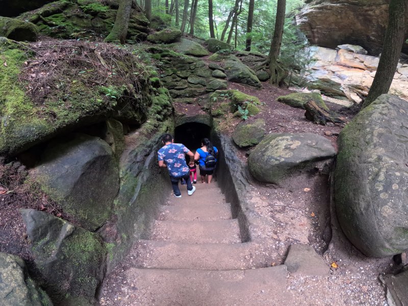 Old Man's Cave Hocking Hills State Park trail. 