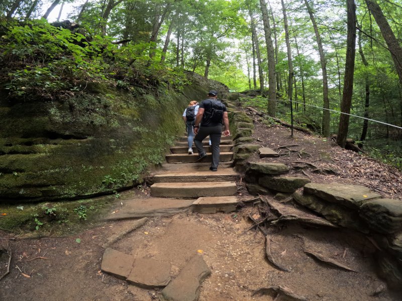 Old Man's Cave Hocking Hills State Park trail. 