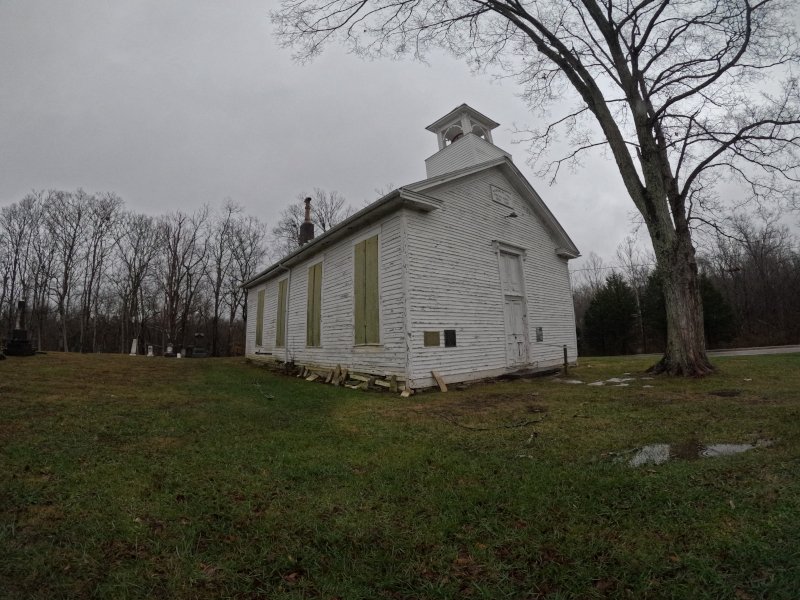 The haunted Bethel Methodist Church at East Fork State Park.