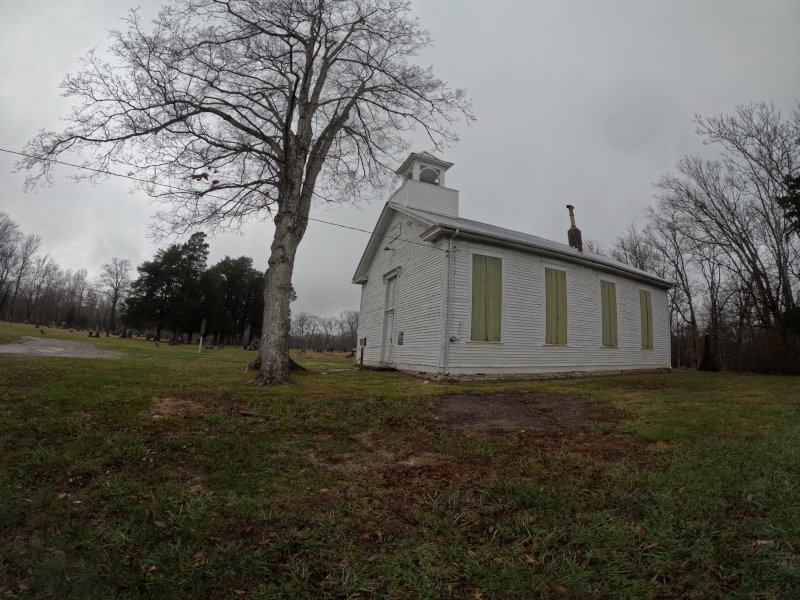 The haunted Bethel Methodist Church at East Fork State Park.