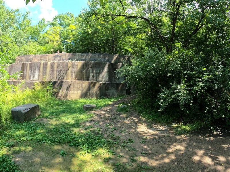 Deep Lock Quarry. Along the Ohio and Erie Canal Trail heading to Deep Lock Quarry