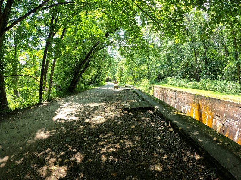 Deep Lock along the Ohio and Erie Canal Trail heading to Deep Lock Quarry