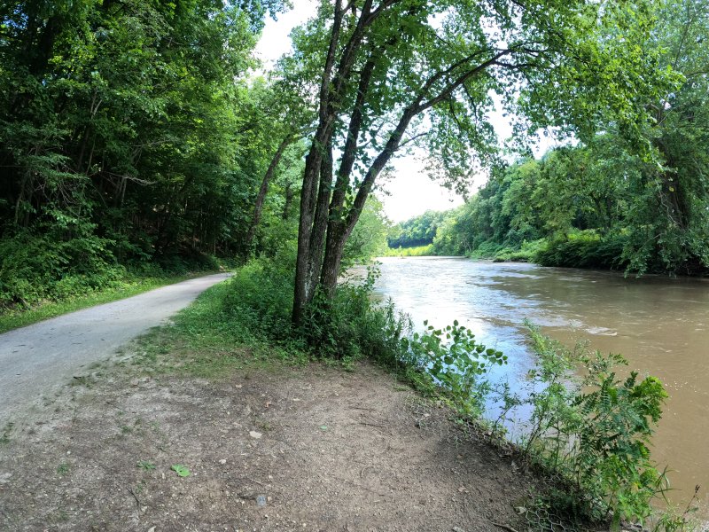 Along the Ohio and Erie Canal Trail heading to Deep Lock Quarry