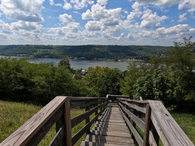 Never look back. The view from their first step of freedom. The haunting steps thousands took to freedom near the Ohio River: John Rankin House State Memorial, Ripley Ohio