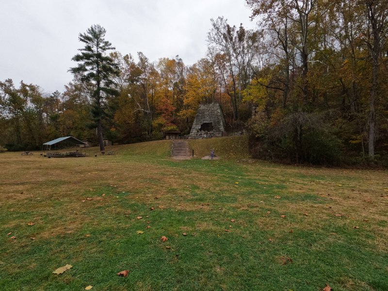 Lake Hope Furnace. Along Lake Hope. Peninsula Trail, Lake Hope State Park near Hope Furnace