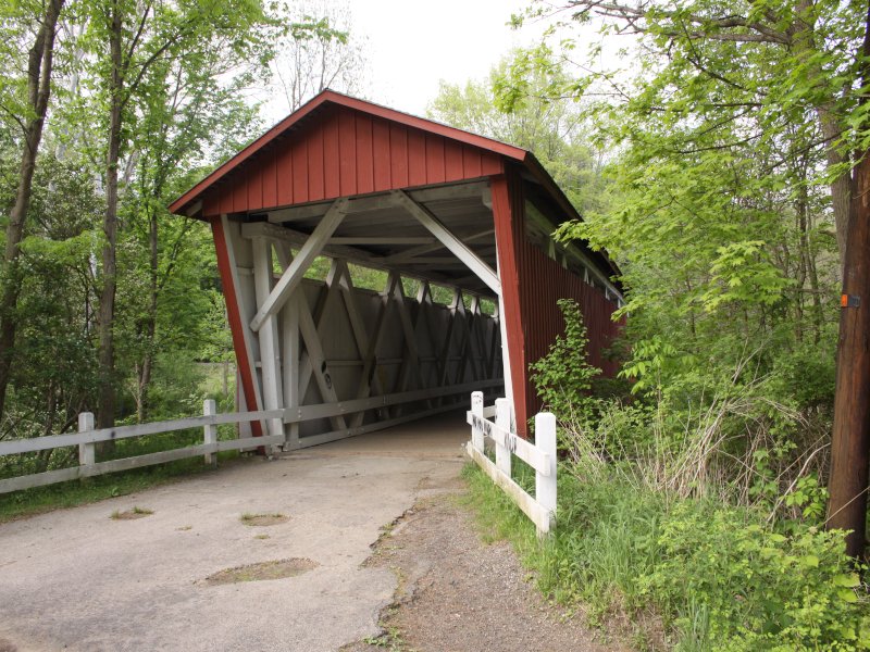 Everett Covered Bridge in Summit County, last remaining covered bridge in the county.