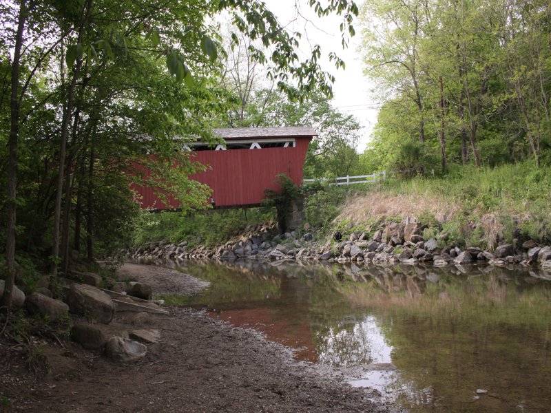 Everett Covered Bridge in Summit County, last remaining covered bridge in the county.