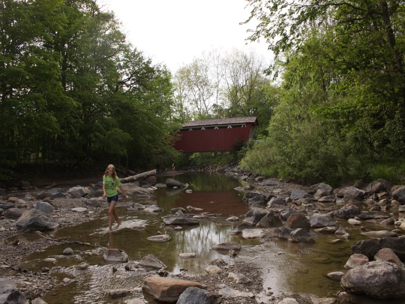 Everett Covered Bridge in Summit County, last remaining covered bridge in the county.