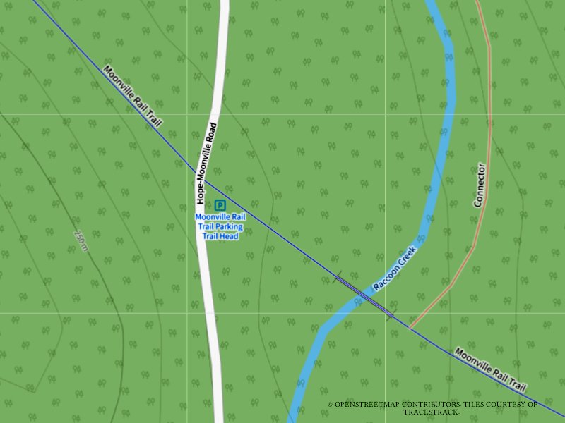 Moonville Tunnel Hiking Map