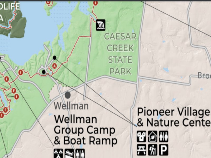 Caesar Creek State Park Pioneer Village Map