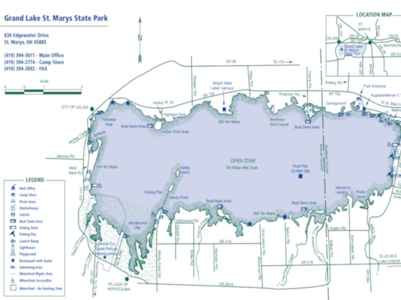 Grand Lake St Marys Map