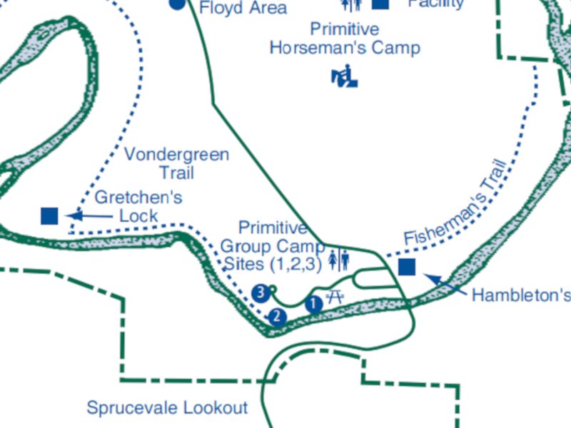 Beaver Creek State Park. Gretchen's Lock Trail Map