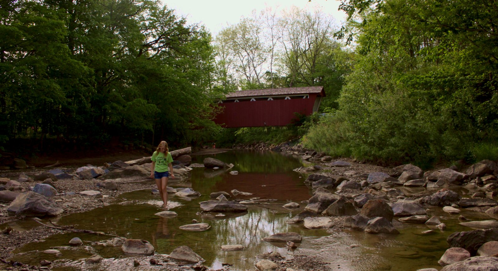 Everett Covered Bridge in Summit County, last remaining covered bridge in the county.